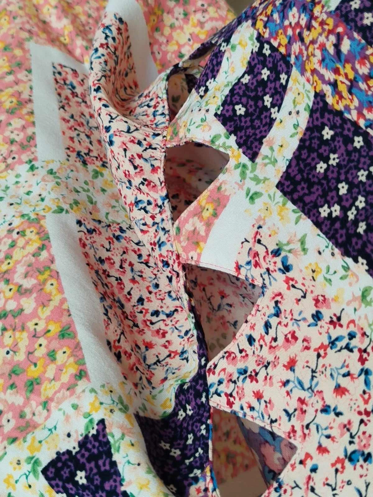 💗Vestido de verano con tirantes y motivos de patchwork floral – estilo bohemio- Divided Femme T – photo 8